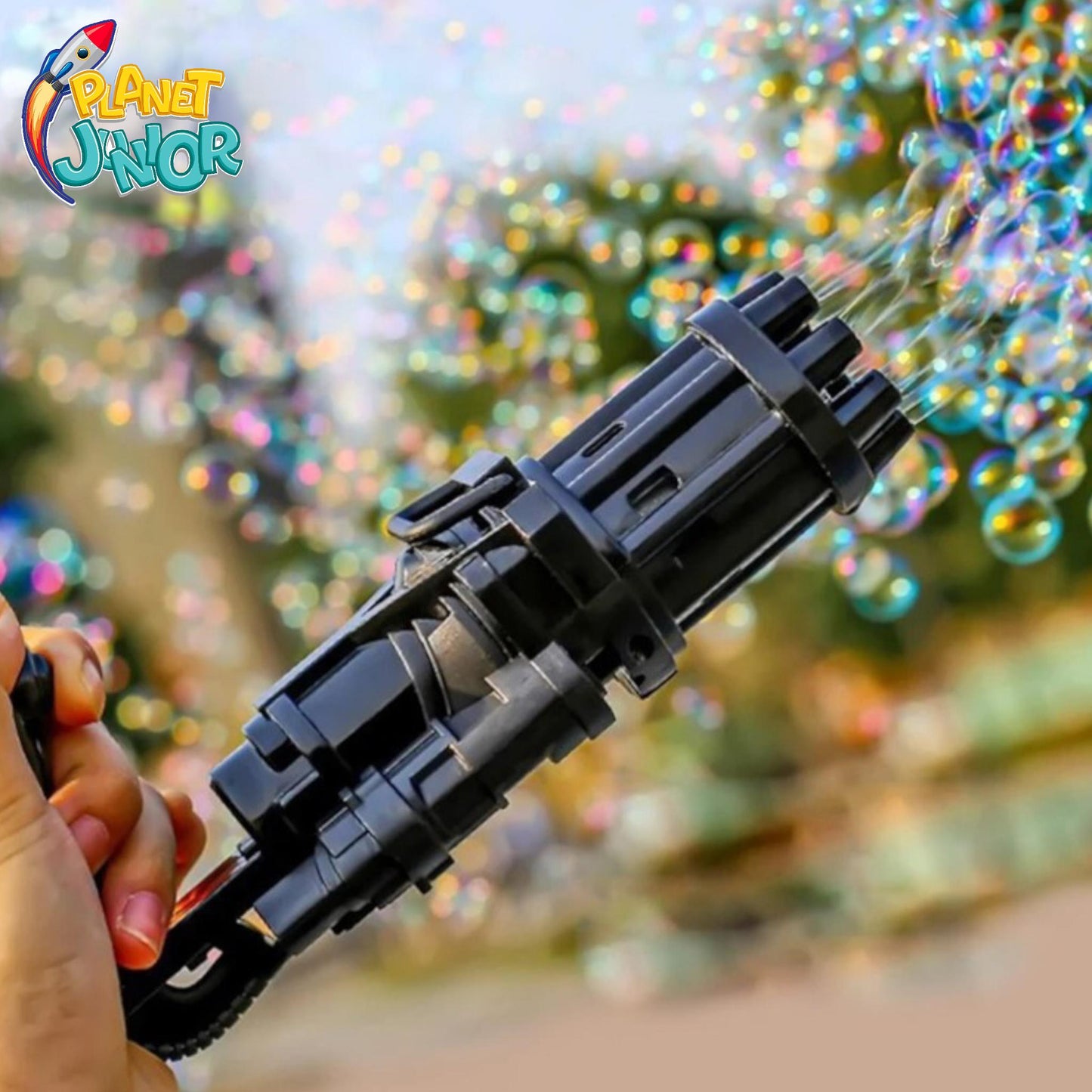 8-Hole Automatic Bubble Motor Gun for Kids